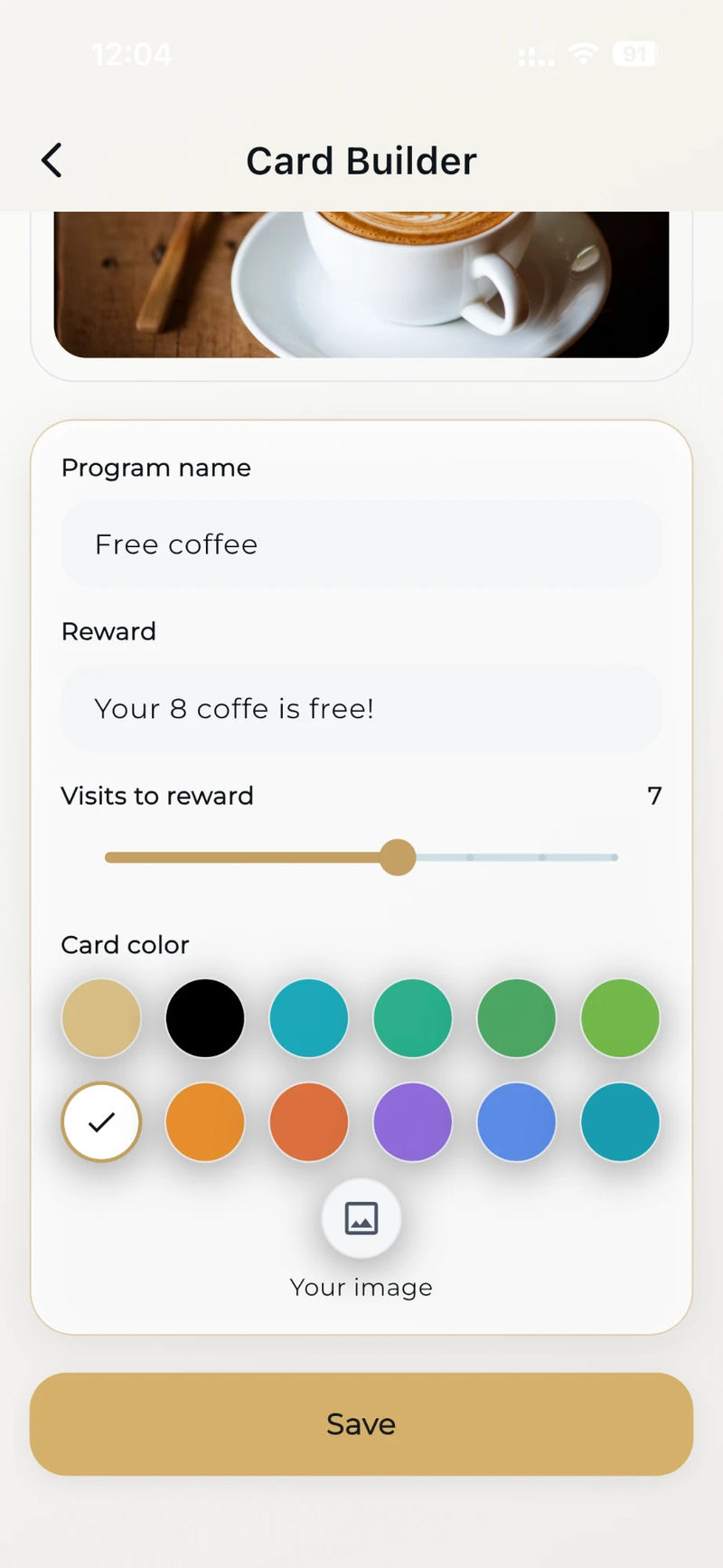 Card settings