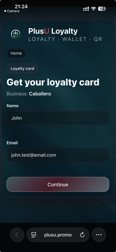 Customer form